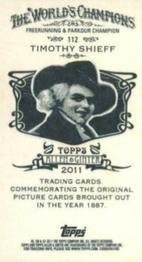 2011 Topps Allen & Ginter - Mini A & G Back #112 Timothy Shieff Back