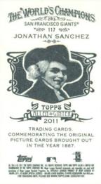 2011 Topps Allen & Ginter - Mini A & G Back #117 Jonathan Sanchez Back