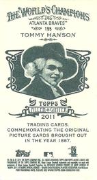 2011 Topps Allen & Ginter - Mini A & G Back #195 Tommy Hanson Back