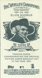 2011 Topps Allen & Ginter - Mini A & G Back #214 Elvis Andrus Back