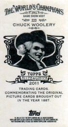 2011 Topps Allen & Ginter - Mini A & G Back #223 Chuck Woolery Back