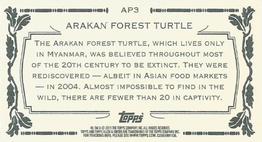 2011 Topps Allen & Ginter - Mini Animals in Peril #AP3 Arakan Forest Turtle Back