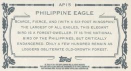 2011 Topps Allen & Ginter - Mini Animals in Peril #AP15 Philippine Eagle Back
