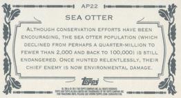 2011 Topps Allen & Ginter - Mini Animals in Peril #AP22 Sea Otter Back