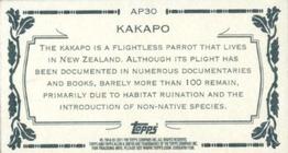 2011 Topps Allen & Ginter - Mini Animals in Peril #AP30 Kakapo Back