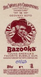 2011 Topps Allen & Ginter - Mini Bazooka #166 Geovany Soto Back