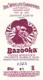 2011 Topps Allen & Ginter - Mini Bazooka #29 Johnny Cueto Back