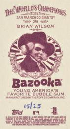 2011 Topps Allen & Ginter - Mini Bazooka #279 Brian Wilson Back