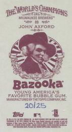 2011 Topps Allen & Ginter - Mini Bazooka #89 John Axford Back