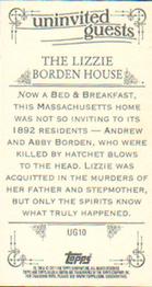 2011 Topps Allen & Ginter - Mini Uninvited Guests #UG10 The Lizzie Borden House Back