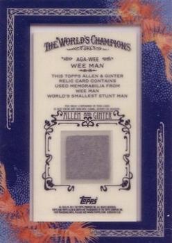 2011 Topps Allen & Ginter - Relics #AGA-WEE Wee Man Back