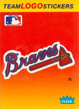 1991 Fleer - Team Logo Stickers #NNO Atlanta Braves Front