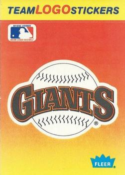 1991 Fleer - Team Logo Stickers #NNO San Francisco Giants Front