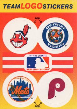 1991 Fleer - Team Logo Stickers #NNO MLB: Cleveland Indians / Detroit Tigers / New York Mets / Philadelphia Phillies Front
