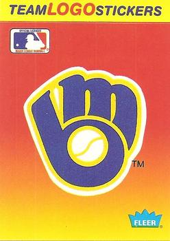 1991 Fleer - Team Logo Stickers #NNO Milwaukee Brewers Front