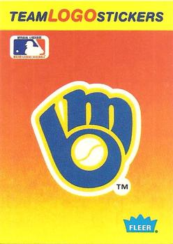 1991 Fleer - Team Logo Stickers #NNO Milwaukee Brewers Front