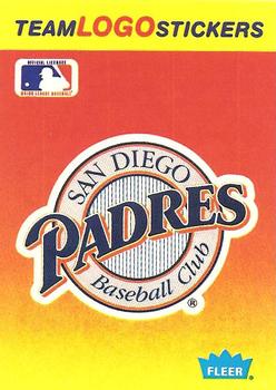 1991 Fleer - Team Logo Stickers #NNO San Diego Padres Front