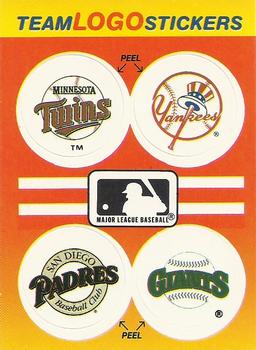 1991 Fleer - Team Logo Stickers #NNO MLB: Minnesota Twins / New York Yankees / San Diego Padres / San Francisco Giants Front