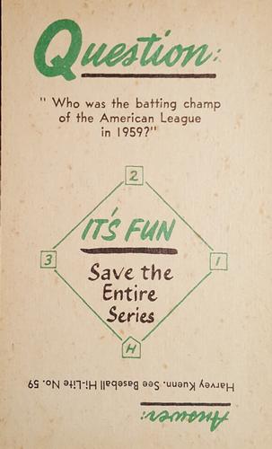 1960 Nu-Cards Baseball Hi-Lites #69 Erskine Sets Strike Out Record in World Series Back