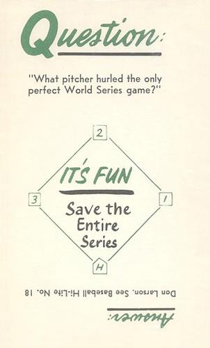 1960 Nu-Cards Baseball Hi-Lites #65 Kaline Hits 3 Homers, 2 In Same Inning Back