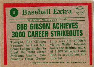 1975 Topps Mini #3 Bob Gibson Back