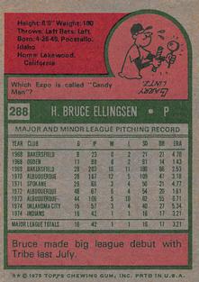 1975 Topps Mini #288 Bruce Ellingsen Back