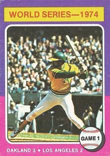 1975 Topps Mini #461 1974 World Series Game 1 Front