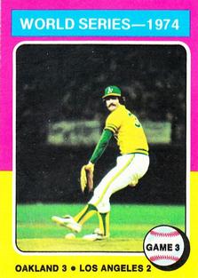 1975 Topps Mini #463 1974 World Series Game 3 Front