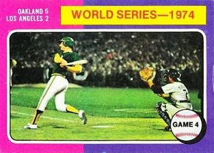 1975 Topps Mini #464 1974 World Series Game 4 Front