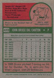 1975 Topps Mini #472 Bruce Dal Canton Back