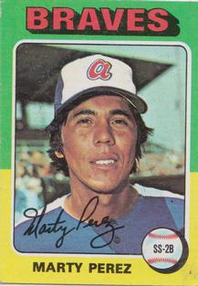 1975 Topps Mini #499 Marty Perez Front