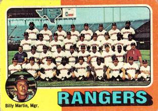 1975 Topps Mini #511 Texas Rangers / Billy Martin Front