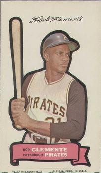 1968 Topps Action All-Star Stickers #12 Roberto Clemente Front