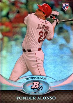 2011 Bowman Platinum #76 Yonder Alonso Front