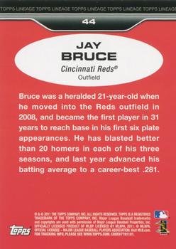 2011 Topps Lineage #44 Jay Bruce Back