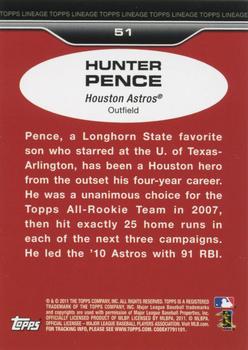 2011 Topps Lineage #51 Hunter Pence Back