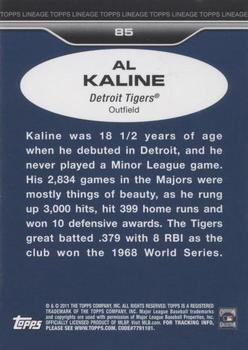 2011 Topps Lineage #85 Al Kaline Back