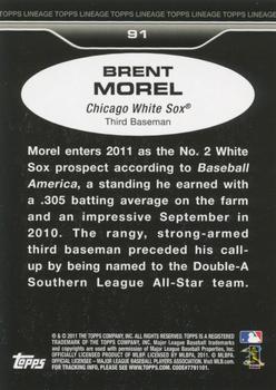 2011 Topps Lineage #91 Brent Morel Back