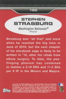 2011 Topps Lineage - 1975 Mini #160 Stephen Strasburg Back