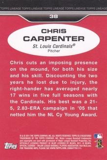 2011 Topps Lineage - 1975 Mini #38 Chris Carpenter Back