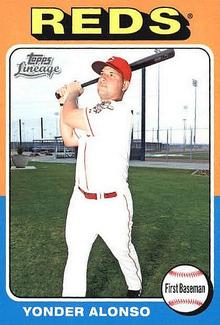 2011 Topps Lineage - 1975 Mini #159 Yonder Alonso Front