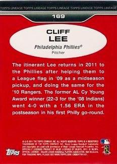 2011 Topps Lineage - 1975 Mini #169 Cliff Lee Back