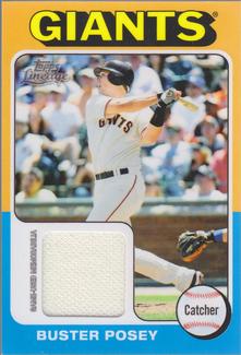 2011 Topps Lineage - 1975 Mini Relics #75R-BP Buster Posey Front