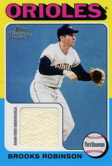 2011 Topps Lineage - 1975 Mini Relics #75R-BR Brooks Robinson Front