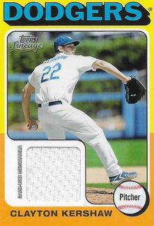 2011 Topps Lineage - 1975 Mini Relics #75R-CK Clayton Kershaw Front
