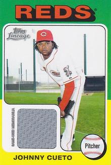 2011 Topps Lineage - 1975 Mini Relics #75R-JC Johnny Cueto Front