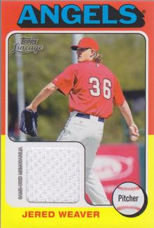 2011 Topps Lineage - 1975 Mini Relics #75R-JWE Jered Weaver Front