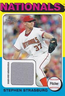 2011 Topps Lineage - 1975 Mini Relics #75R-SS Stephen Strasburg Front