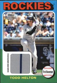 2011 Topps Lineage - 1975 Mini Relics #75R-TH Todd Helton Front
