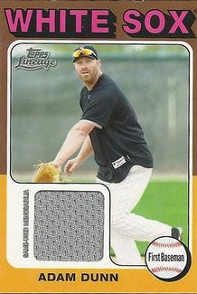 2011 Topps Lineage - 1975 Mini Relics #75R-ADU Adam Dunn Front